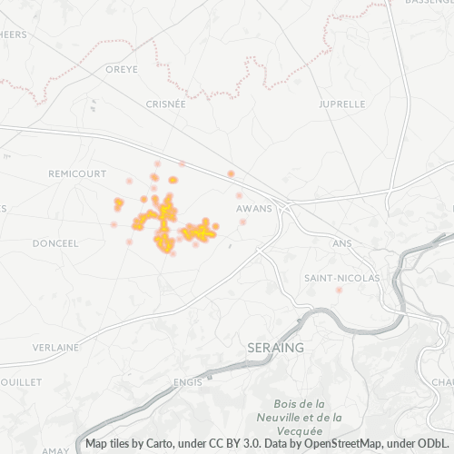 Heatmap voor postcode 4347