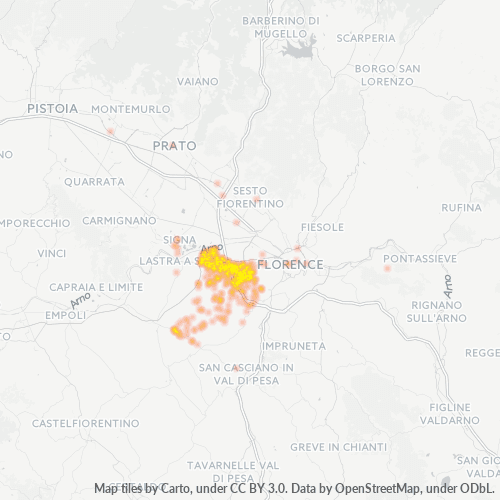 Mappa di calore per cap 50018