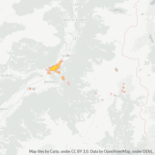 Mappa di calore per cap 25043