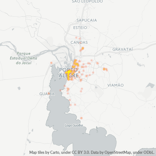 90020-000 Mapa de calor de densidad empresarial
