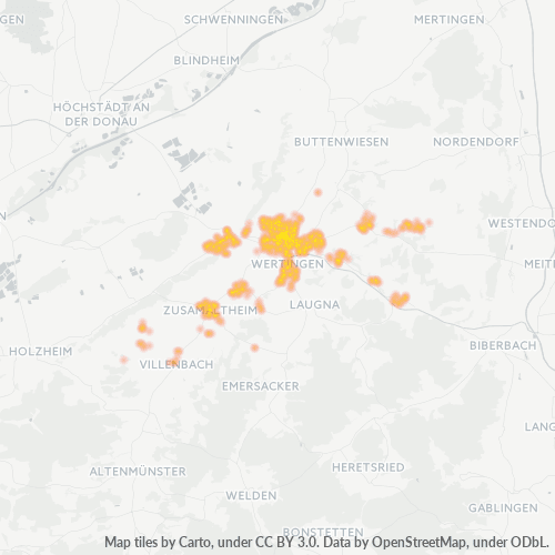 Heatmap für plz 86637