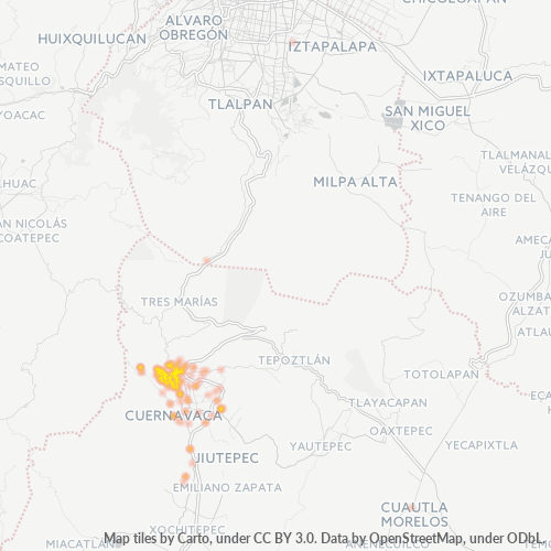 62130 Mapa de calor de densidad empresarial