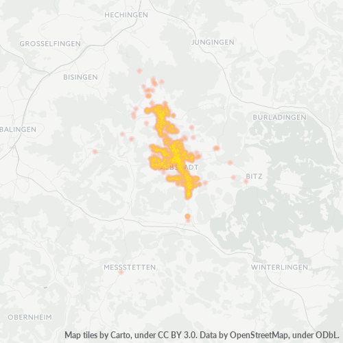 Heatmap für plz 72461