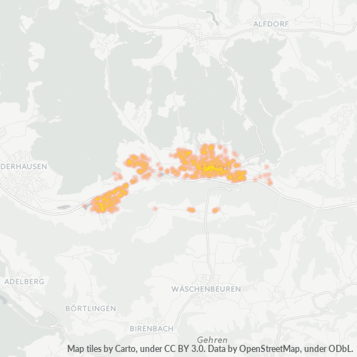 Heatmap für plz 73547