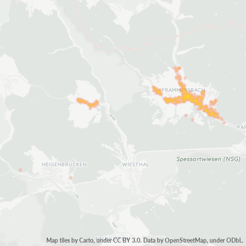 Heatmap für plz 97833