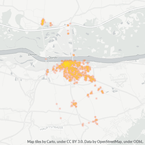 Heatmap für postleitzahl 3430