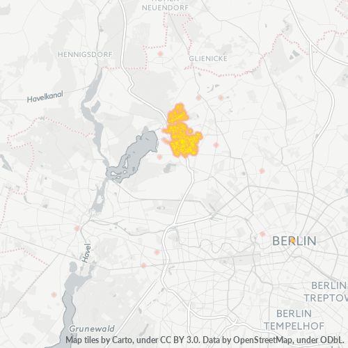 Heatmap für plz 13509