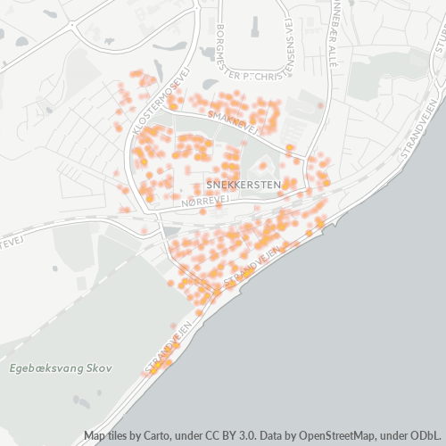 3070 Heatmap over forretningstæthed