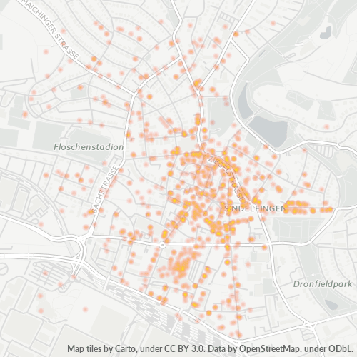 Heatmap für plz 71063