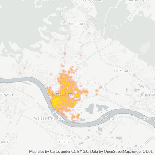 56564 Standortdichte-Heatmap