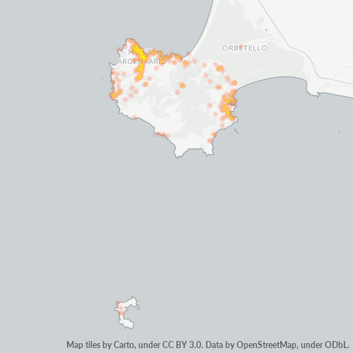 Mappa di calore per cap 58019