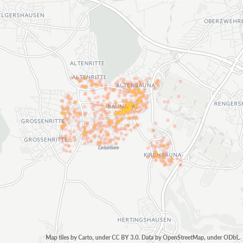 Heatmap für plz 34225