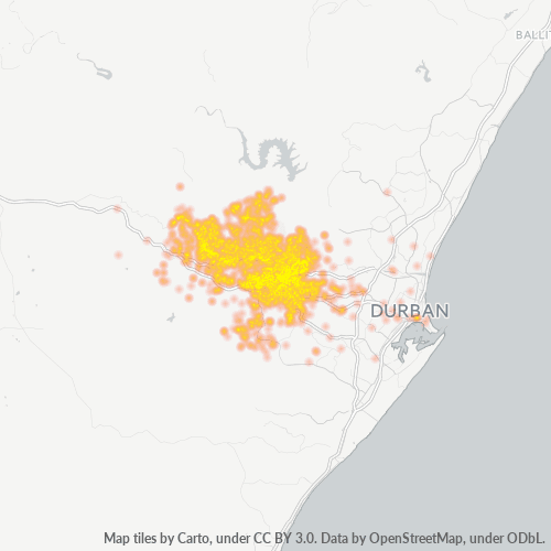 3610 Hittekaart vir Besigheidsdigtheid