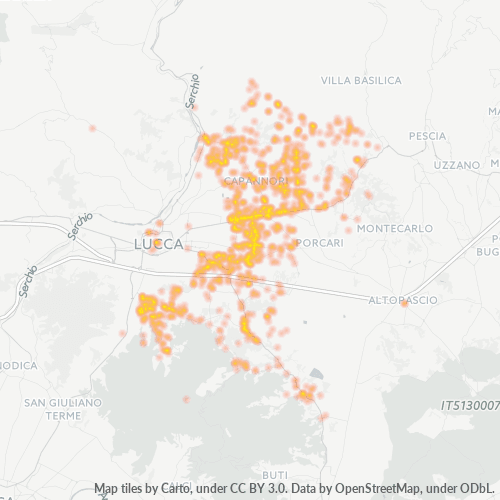 Mappa di calore per cap 55012