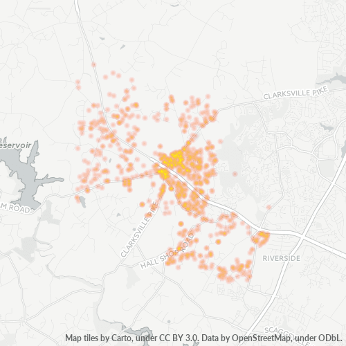 21029 Business Density Heatmap