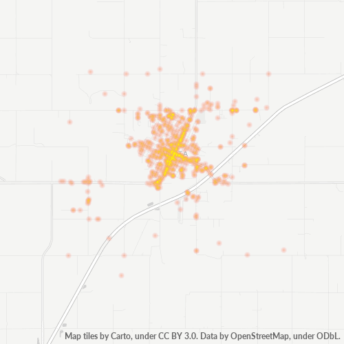74301 Business Density Heatmap