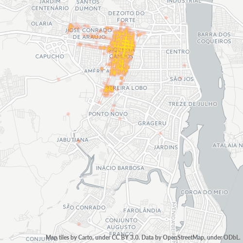49075-000 Mapa de calor de densidad empresarial