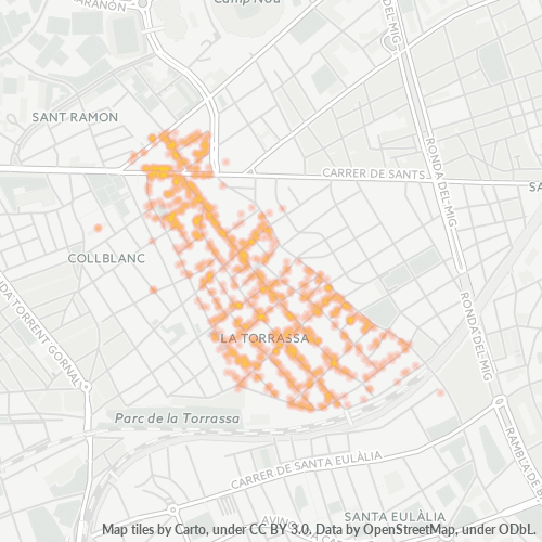 08903 Mapa de calor de densidad empresarial