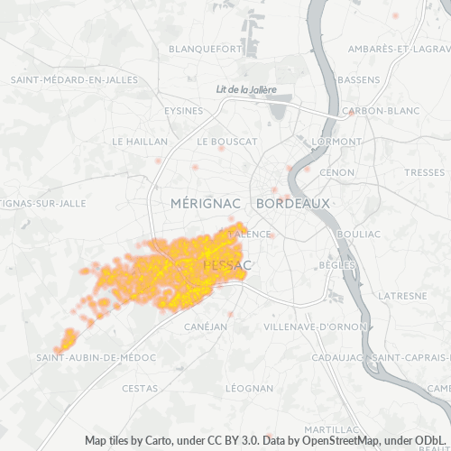 33600 Mapa de densitat de negocis 33600 Mapa de densitat de negocis