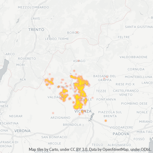 Mappa di calore per cap 36030