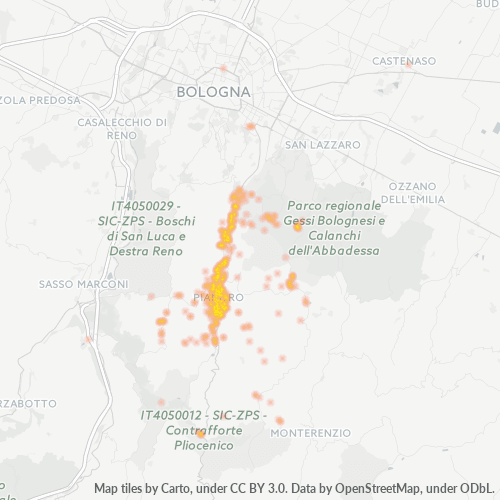 Mappa di calore per cap 40065