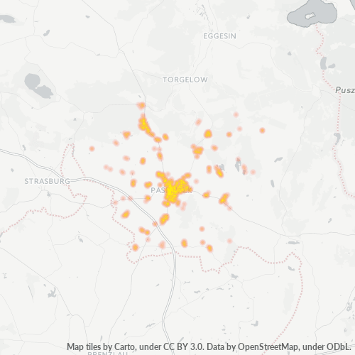 Heatmap für plz 17309