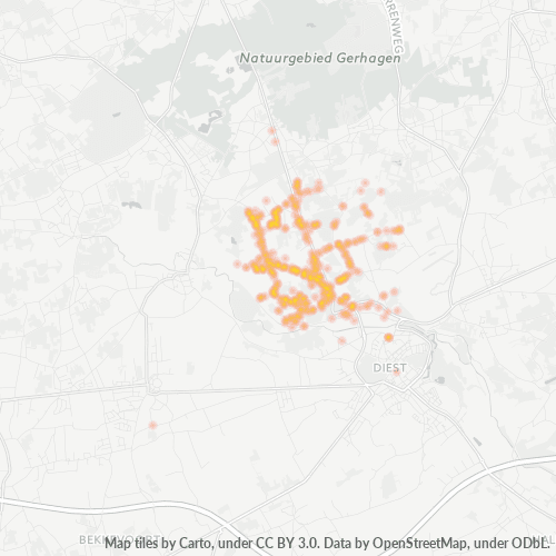 Heatmap voor postcode 3294