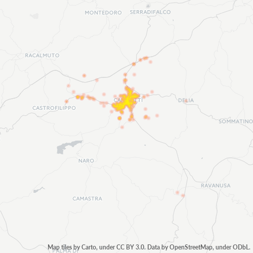 Mappa di calore per cap 92024