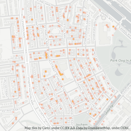 Heatmap voor postcode 3533