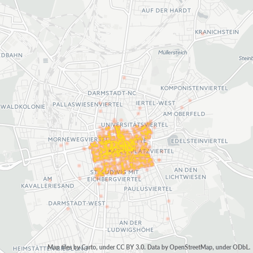Heatmap für plz 64283