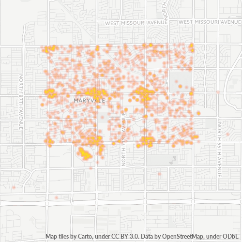 85033 Business Density Heatmap