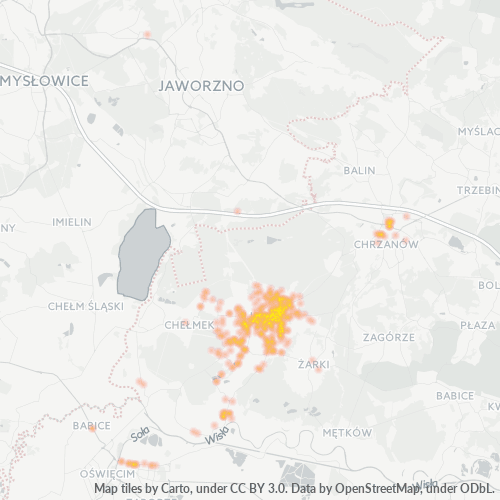 32-590 Mapa intensywności działalności gospodarczej