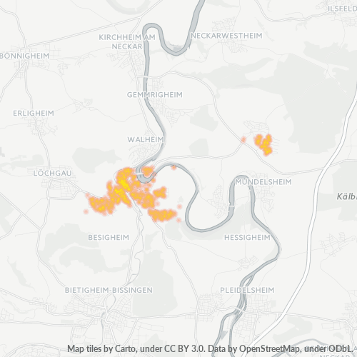 Heatmap für plz 74354