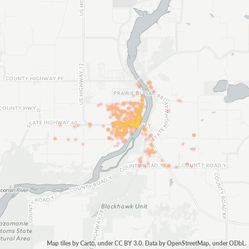 53583 Business Density Heatmap