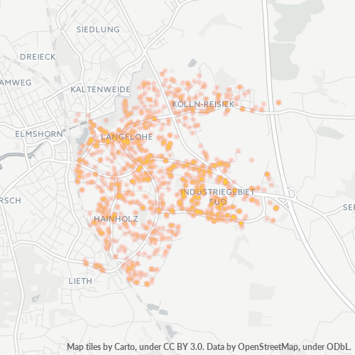 Heatmap für plz 25337