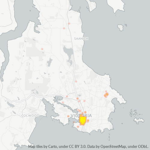 V8W Business Density Heatmap