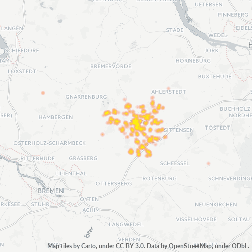 Heatmap für plz 27404