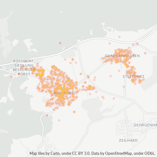 Heatmap für plz 64380