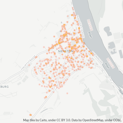 Heatmap für plz 55283