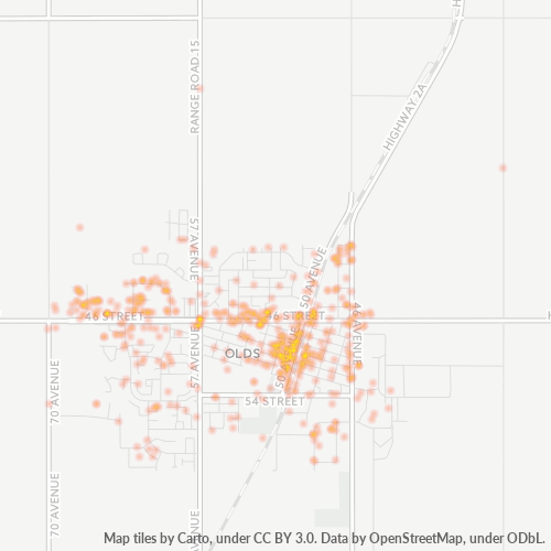 T4H Business Density Heatmap