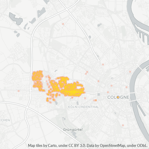 Heatmap für plz 50933