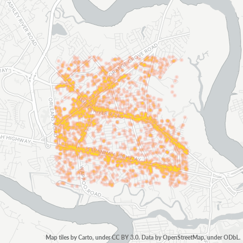 29407 Business Density Heatmap