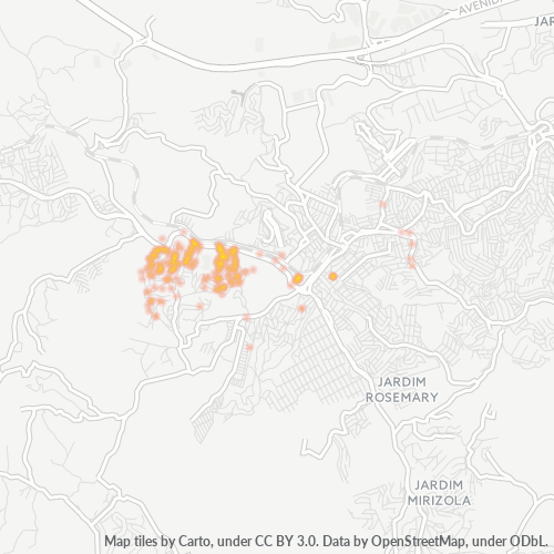 06660-000 Mapa de calor de densidad empresarial