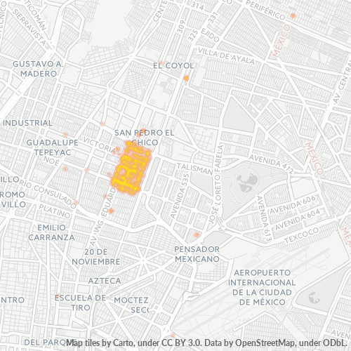 07839 Mapa de calor de densidad empresarial