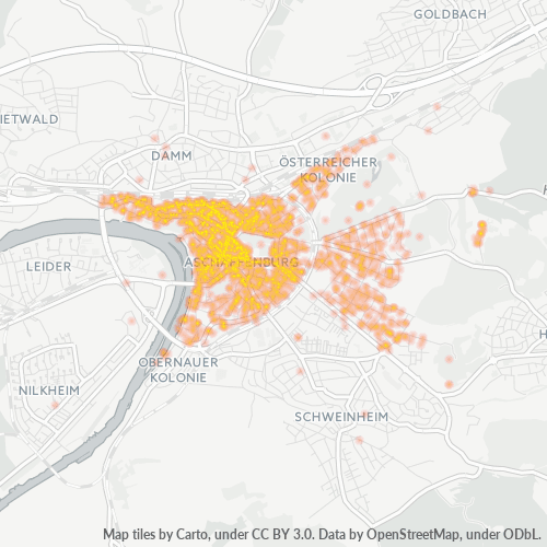Heatmap für plz 63739