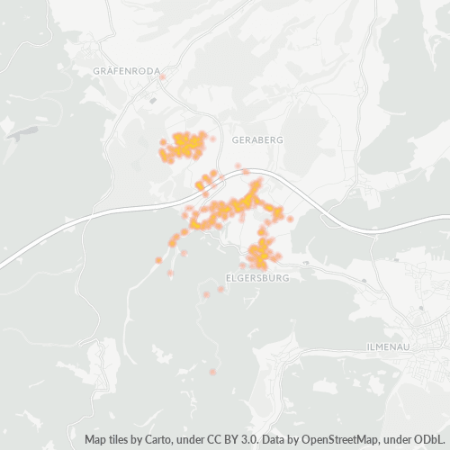 Heatmap für plz 98716