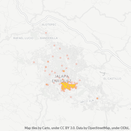 91060 Mapa de calor de densidad empresarial