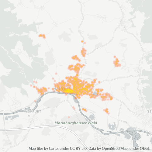 Heatmap für plz 97437