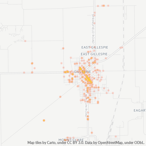 62033 Business Density Heatmap