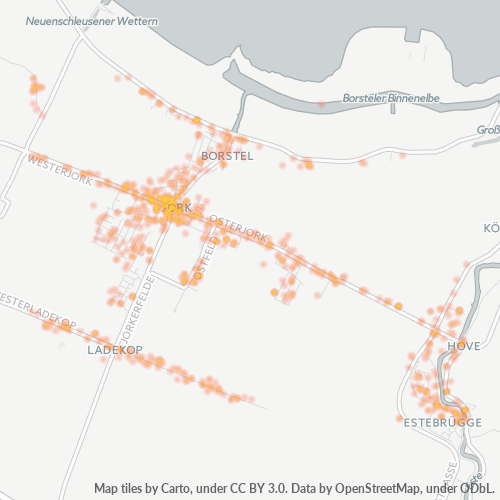 Heatmap für plz 21635
